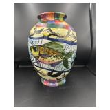 Hand Painted Fish Vase Hand Painted Fish Vase