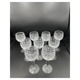 Set of 9 Waterford Glasses Set of 9 Waterford Glasses