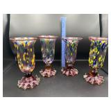 Set of 4 Mackenzie Childs Glasses Set of 4 Mackenzie Childs Glasses
