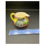 Penzo Painted Glass Cream Jar Penzo Painted Glass Cream Jar