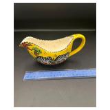 Penzo Painted Glass Gravy Container Penzo Painted Glass Gravy Container