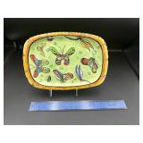 Penzo Hand Painted Glass Plate Penzo Hand Painted Glass Plate