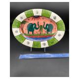 Penzo Hand Painted Glass Plate Penzo Hand Painted Glass Plate