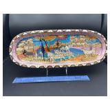 Penzo Painted Glass Plate Penzo Painted Glass Plate
