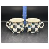 Pair Mackenzie Childs Mugs Pair Mackenzie Childs Mugs