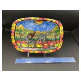 Penzo Painted Glass Plate Penzo Painted Glass Plate