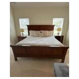 King Size Bed Frame with Bedding