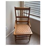 Wooden Leather Seat Chair