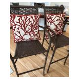 Set of Barstool Chairs and Pillows