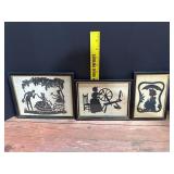 Lot of 4 Silhouettes