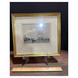 Gosport, Flag Ship Saluting Framed Picture
