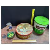 Assorted Vintage Tin Containers