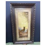 Wooden Frame Deer Picture