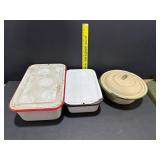 3 Vintage Bowls with Lids