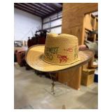 Vintage Wild West Rodeo Straw Hat