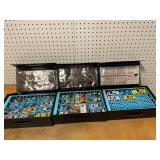 NASCAR collectibles in suitcases