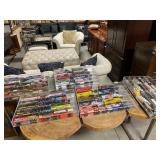 Huge assortment of NASCAR transporters in display
