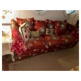 Red Couch with Pillows