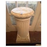Vintage White Corinthian-Style Pedestal Stand