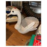Wicker Swan and Pillows