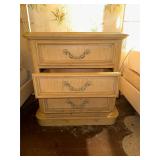 French Style Side Table, Wall Art and Lamp