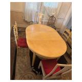 Vintage Oriental Dining Table & 4 Chairs