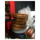 5 Round Wooden Sushi Trays