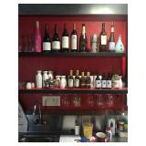 Shelves with Wine Glass Holder