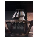 Pirate Ship Wine Glass Holder