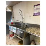 Commercial Stainless Steel 3 Compartment Sink with