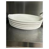 White Melamine Small Oval Dish Set