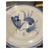 4 Blue and White Serving Trays