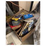 Box Lot of Sanding Belts, Grinding Wheels & Abrasi