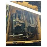 Lot of Heavy-Duty C-Clamps & Bar Clamps