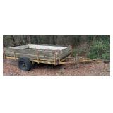 Single-Axle Utility Trailer with Wood Sides