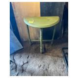 Green 1/2 moon table