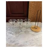 Assortment of Glasses and Paper Towel Holder