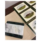Marble Cutting Board and Placemat Lot