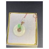 14k Gold Charm with Jade