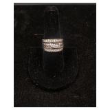 Sterling Silver White Stone Ring