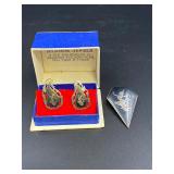 Bangkok Jewels Siam Silver Earrings and Money Clip