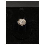 Sterling Silver White Stone Ring