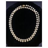 Silver  Marked Pearl Like Necklace