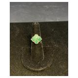 925 Natural Emerald Ring