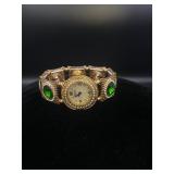 Watch with Green Stones