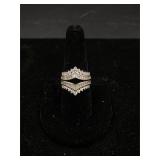 Sterling Silver White Stone Ring