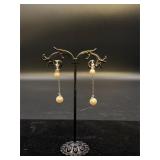 Sterling Silver Pearl Like Earrings