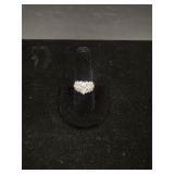 Sterling Silver White Stone Ring