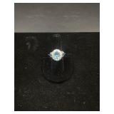Sterling Silver Aquamarine Ring
