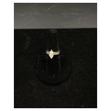 Sterling Silver White Stone Ring